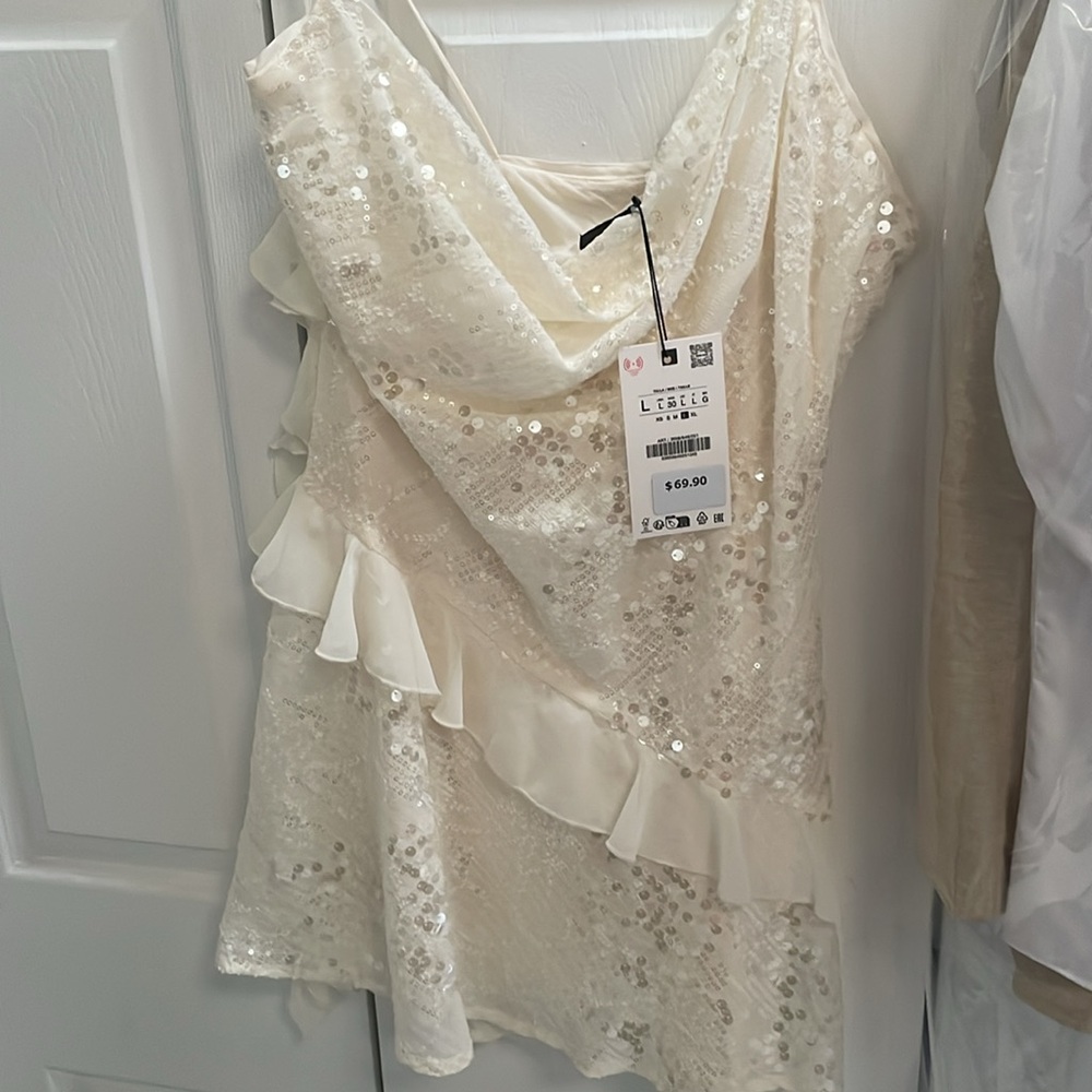 Zara Cream Mini Dress - Picture 5 of 5